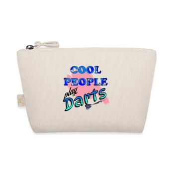 Dart Cool People play Darts - Organic Pouch - nature - Front