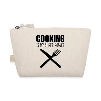 Cooking is my superpower fun quote - Organic Pouch - nature - Front