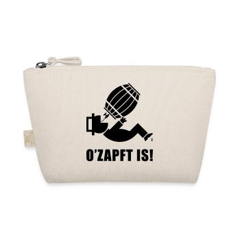 O’Zapft Is! (Bier / Biertrinker Unter Bierfass) - Bio-Täschchen - Natur - Vorne
