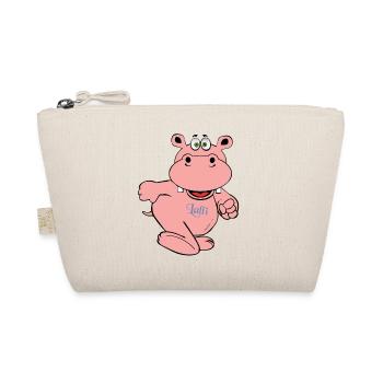 nilpferd hippo mädchen kinder baby geschenk tier - Bio-Täschchen - Natur - Vorne