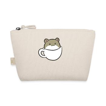 Meerschweinchen - Sitzt in weißer Tasse - Bio-Täschchen - Natur - Vorne