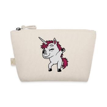 Party Unicorn Dabbing Dance - Organic Pouch - nature - Front
