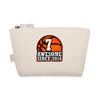 Basketball birthday 7 years old - Organic Pouch - nature - Front