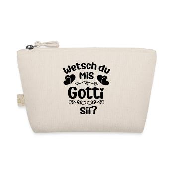 Wetsch du mis Gotti sii Patentante Taufgotti Götti - Bio-Täschchen - Natur - Vorne