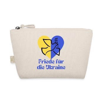 Ukraine Frieden Flagge Taube russland Krieg Peace - Bio-Täschchen - Natur - Vorne