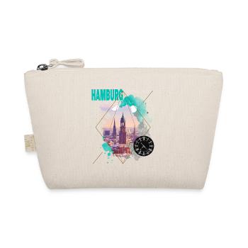 Hamburg Deutschland Stadt Skyline Vintage Retro - Bio-Täschchen - Natur - Vorne