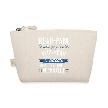 Beau papa je suis ton plus cadeau humour beau père - Trousse biologique - nature - Devant