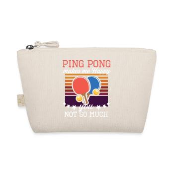 Ping pong makes me happy table tennis player gift - Trousse biologique - nature - Devant