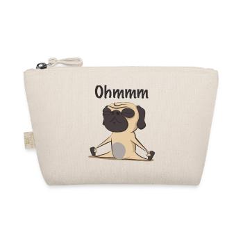 Ohmmm Yoga Mops Hund Lustig - Bio-Täschchen - Natur - Vorne