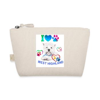 West Highland White Terrier Design - Bio-Täschchen - Natur - Vorne