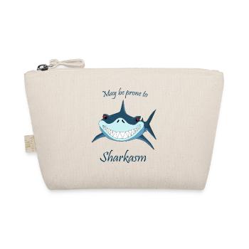 ICH BIN VIELLEICHT ANFÄLLIG FÜR SHARKASM – LUSTIGER SARKASMUSHAI - Bio-Täschchen - Natur - Vorne