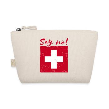 Say No Switzerland - Bio-Täschchen - Natur - Vorne