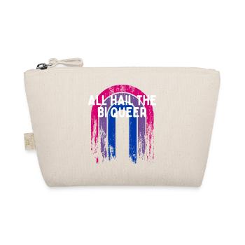 All Hail the Bi Queer Bisexual LGBTQ Bi Pride - Organic Pouch - nature - Front