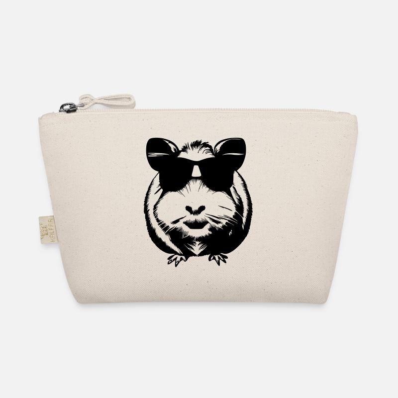 Guinea Pig Cool Sunglasses Funny Vector 3 Organic Pouch