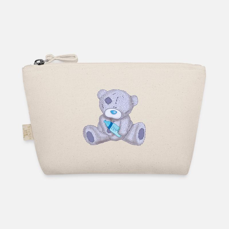 Purple teddy bear Organic Pouch