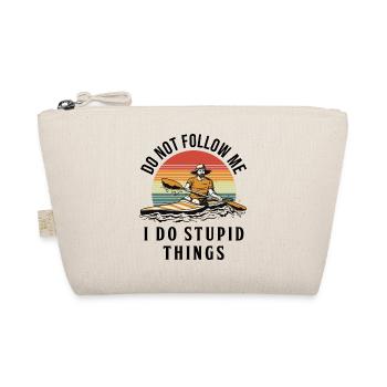 Do Not Follow Me I Do Stupid Things Rowing Canoe K - Bio-Täschchen - Natur - Vorne