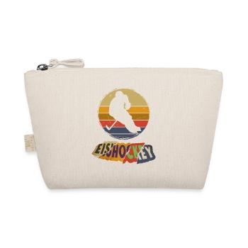 Eishockey Eishockeyspieler Spieler Vintage Retro - Bio-Täschchen - Natur - Vorne