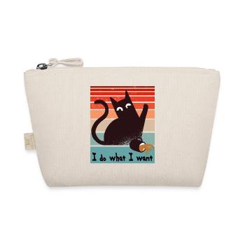 Ich mache was ich will. Lustige Katze verschüttet - Bio-Täschchen - Natur - Vorne