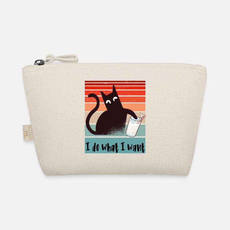 Ich mache was ich will. Lustige Katze Glas Milch Bio-Täschchen