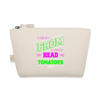 plant based pro vegan fun birthday present - Organic Pouch - nature - Front