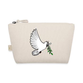 White peace dove white with laurel green branch - Organic Pouch - nature - Front