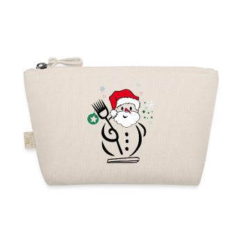Snowman, Santa Claus - Organic Pouch - nature - Front