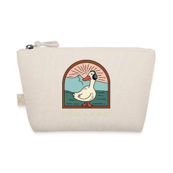 Geese and Music Notes Musician Cute Goose Clef - Organic Pouch - nature - Front