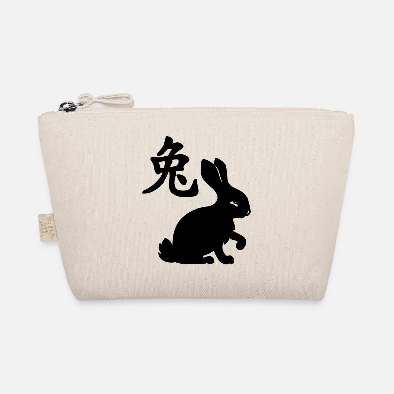 Chinese character rabbit with rabbit image Organic Pouch