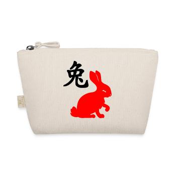 Lapin à caractère chinois avec lapin rouge - Trousse biologique - nature - Devant