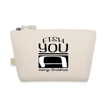 Baby Funny Sayings Adventure Dinosaur Tshirt Fish - Organic Pouch - nature - Front