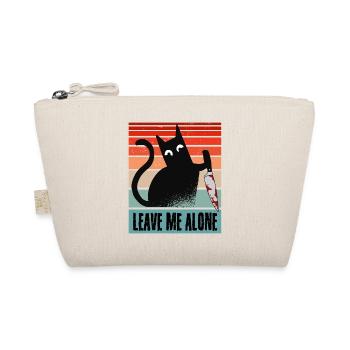 Lass mich in Ruhe, Katze mit Messer - Bio-Täschchen - Natur - Vorne