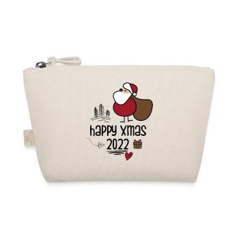 Adorable Santa Claus with gift bag - Organic Pouch - nature - Front