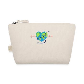 Earth Day Heartbeat- Tag der Erde mit Herzschlag - Bio-Täschchen - Natur - Vorne