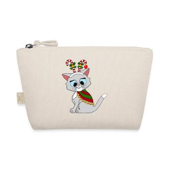 x-mas cat - Bio-Täschchen - Natur - Vorne