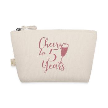 5th Wedding Anniversary Men Women Married Couple - Organic Pouch - nature - Front