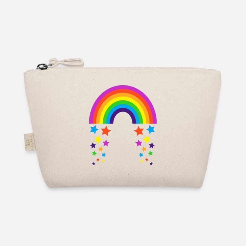 Kidcore Regenbogen Sterne Regnen Geschenk Idee Bio-Täschchen