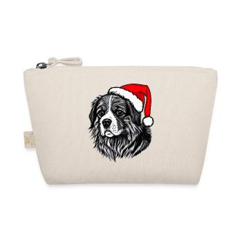 Weihnachten Hund süß lustig Hunde Tier Welpe 15 - Bio-Täschchen - Natur - Vorne