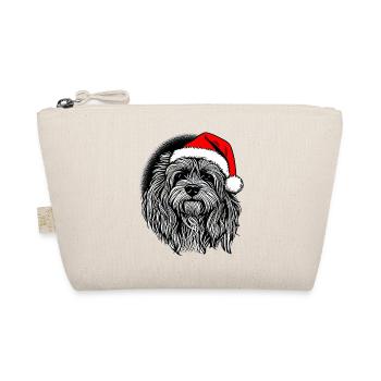 Weihnachten Hund süß lustig Hunde Tier Welpe 17 - Bio-Täschchen - Natur - Vorne