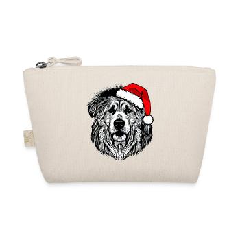Weihnachten Hund süß lustig Hunde Tier Welpe 10 - Bio-Täschchen - Natur - Vorne