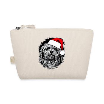 Weihnachten Hund süß lustig Hunde Tier Welpe 6 - Bio-Täschchen - Natur - Vorne