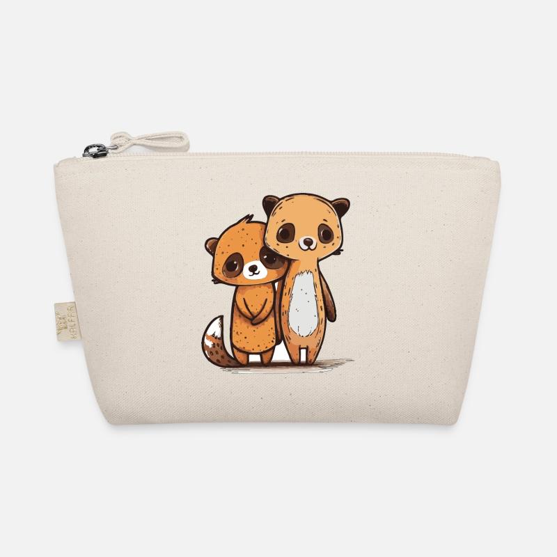 Comic Cute Kawaii Sticker Bear, Suricate, Ami Trousse biologique