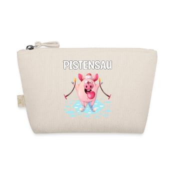 Pistensau Ski fahren Urlaub Geschenk - Bio-Täschchen - Natur - Vorne