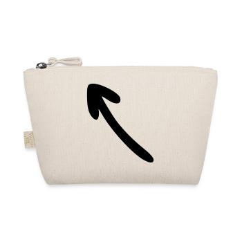 Arrow drawing sketch black - Organic Pouch - nature - Front