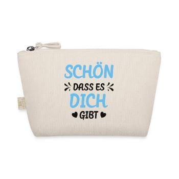 Schön dass es dich gibt Spruch - Bio-Täschchen - Natur - Vorne