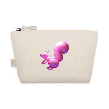 Balloon squirrel in pink - Organic Pouch - nature - Front