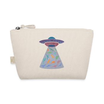 Spaceship kidnaps dinosaurs - Organic Pouch - nature - Front