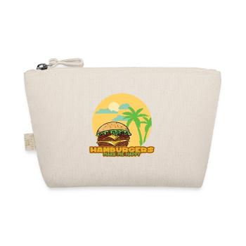 Hamburger Holiday make me happy- Hamburger Tshirt - Trousse biologique - nature - Devant