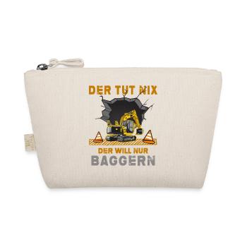 Bagger Baggerfahrer will baggern Baggerschaufel - Bio-Täschchen - Natur - Vorne