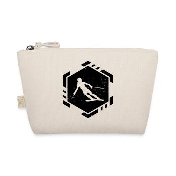 Skiers Skiing Stunt Ski Skiing Freestyle Ski - Organic Pouch - nature - Front