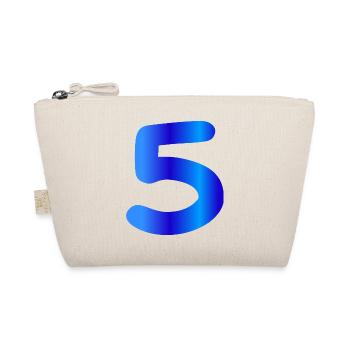 5 ans anniversaire bleu - Trousse biologique - nature - Devant